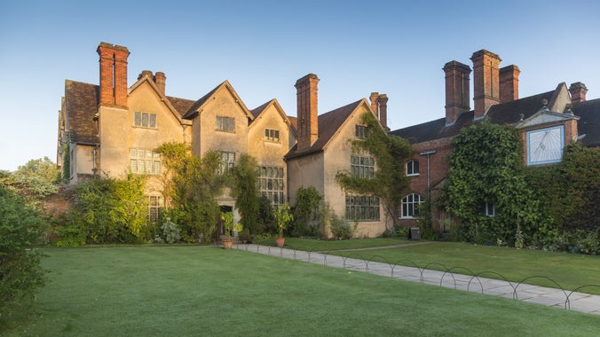 Outside the 16th-century Packwood House, Warwickshire